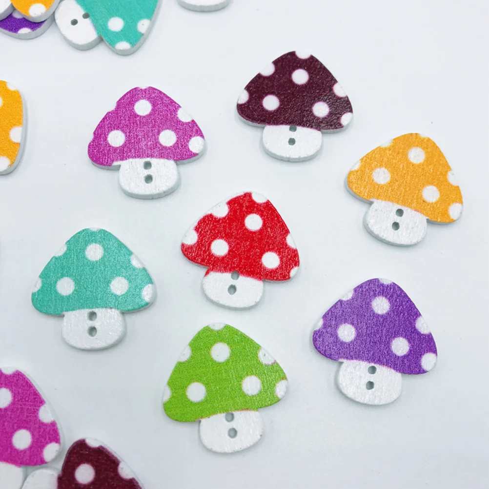 

Buttons Woodsewing Button Craft Crafts Decorative Mushroom Scrapbooking Cartoon Wooden Clothes Baby Natural Sewing Buttons