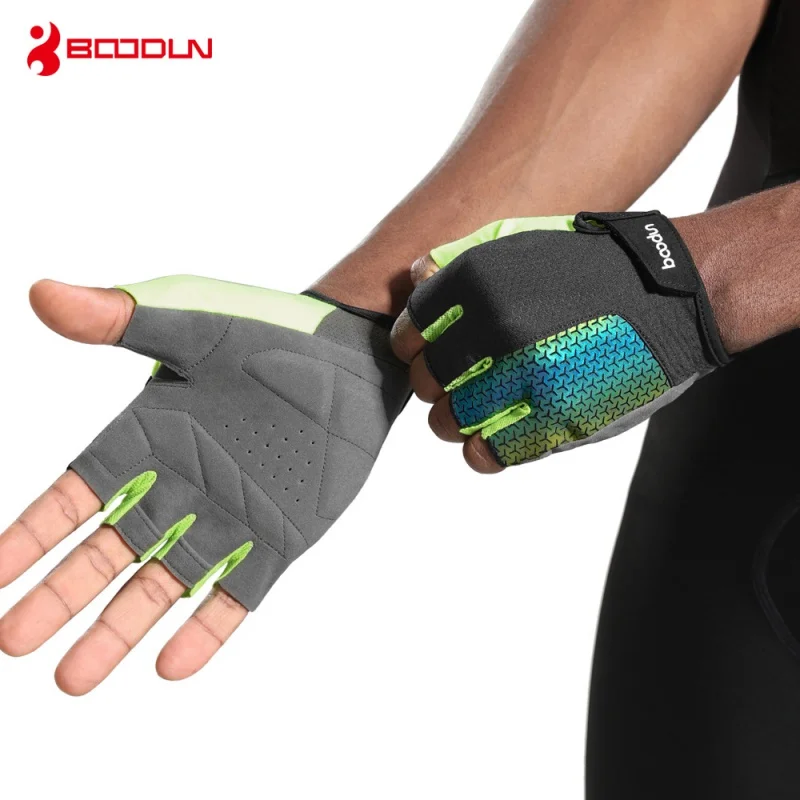 Перчатки для велоспорта Boodun цветные дышащие Нескользящие митенки с закрытыми