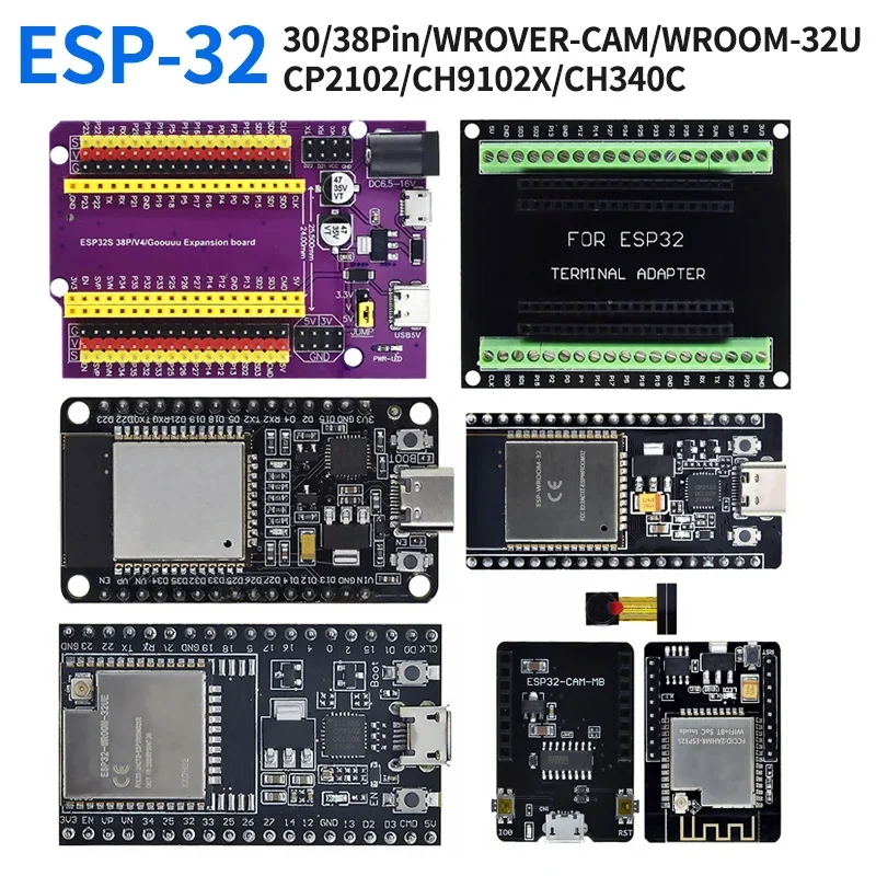 Макетная плата ESP32 Wi-Fi + Bluetooth сверхнизкое энергопотребление два ядра ESP-32S ESP32-WROOM-32D