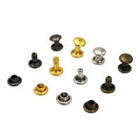 1000 sets leather rivets metal double cap studs for leather craft diy
