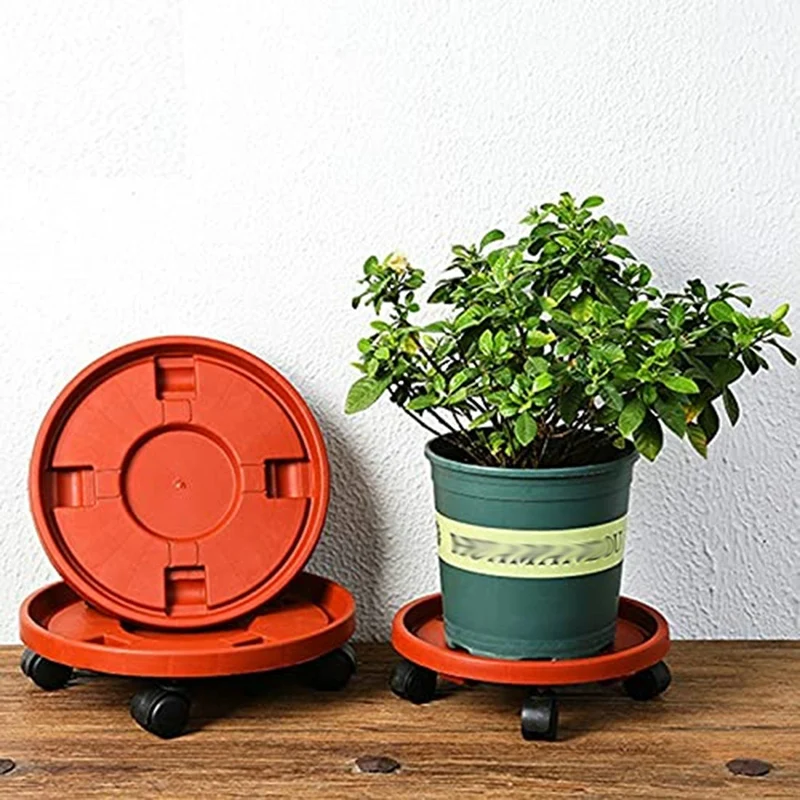 

Heavy Duty Rust Proof Plant Caddy With Wheels Rolling Plant Stand Round Planter Rollers Movable Flower Pot Potted Pallet