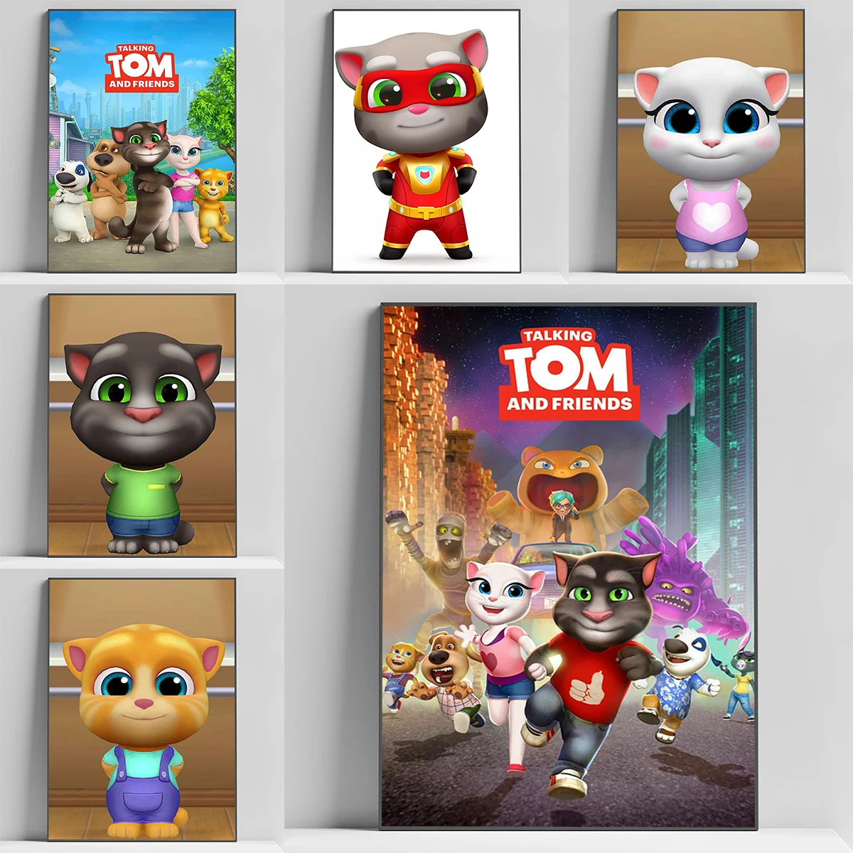 Декор детской комнаты Говорящий Том и друзья фотообои картины на холсте принты