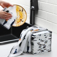10x kitchen towels 8 layer cotton dish cloths super absorbent non stick oil reusable cleaning cloths kitchen daily dish towels