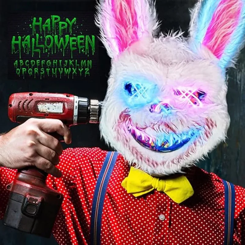 Разноцветный костюм на Хэллоуин с двойными скрещенными глазами и улыбающимся