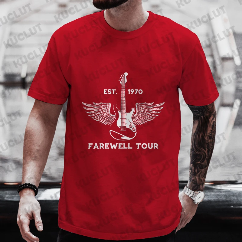 Футболка Farewell Tour Футболки Hard Rock Band с концертным туром Est 1970. для фанатов на заказ.
