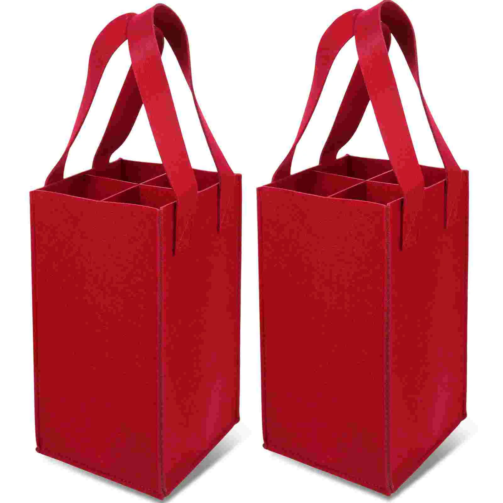 

Bag Bottle Bags Carrier Tote Champagne Beergift Red Storage Holiday Bottles Carrying Decorative Reusable Practical Party Divided