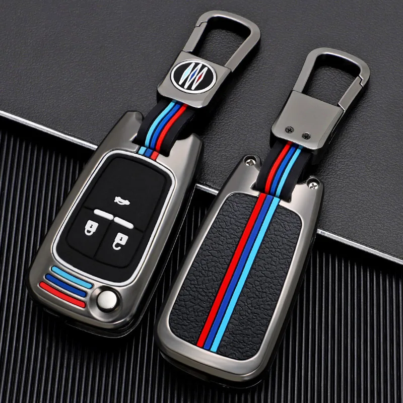 

Car Metal Key Case Cover Shell Fob For Opel Astra Corsa Mokka Buick Chevrolet Cruze Aveo Malibu Trax Sail Key Holder Accessories