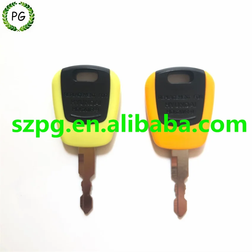 

Флэш-ключ, 1 шт., оранжевый цвет и 1 шт., желтый цвет, флэш-ключ зажигания 21Q4-00090 для Hyundai, аксессуары для экскаватора