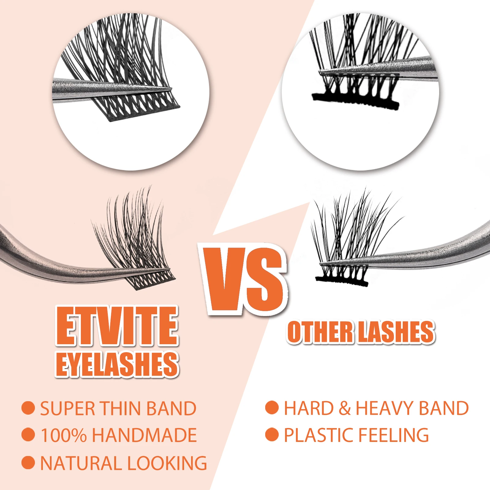 ETVITE DIY кластеры ресниц для наращивания отдельные сегментные искусственные