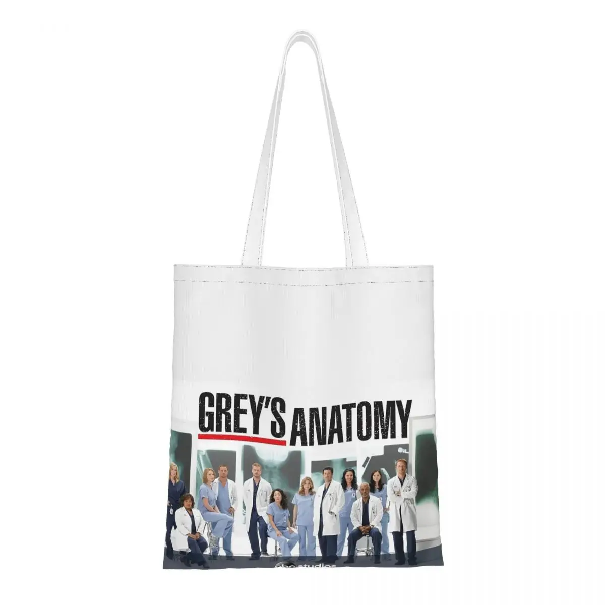 

Meredith Grey Derek Shepherd Cristina Yang Shoulder Bag Female Canvas Shopping Bags Grey's Anatomy Large Capacity Shopping Tote
