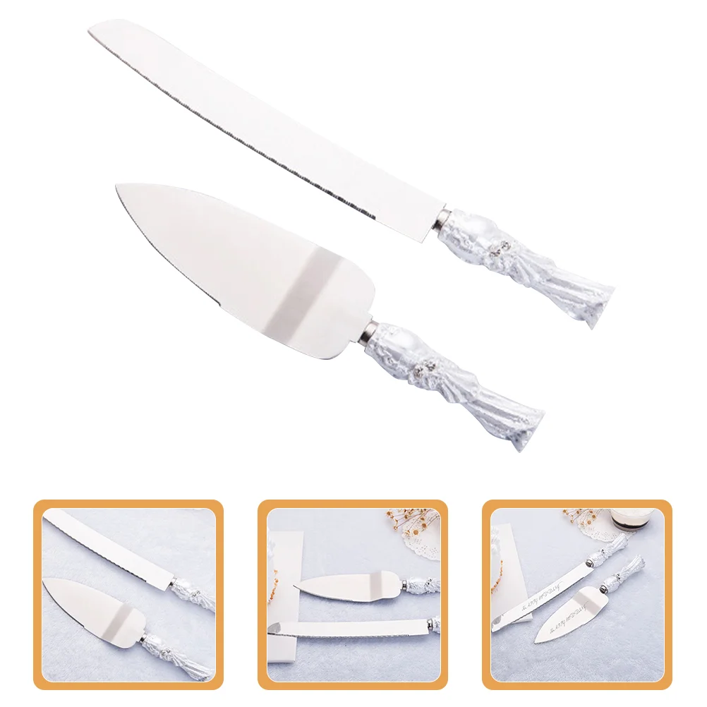 

Cutlery Set Cake Cutting Tool Wedding Props Stuff Server Pastry
