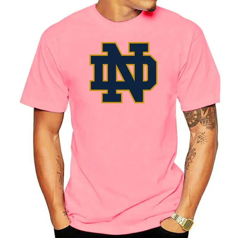 NOTRE DAME FIGHTING IRISH Retrno Vintage T-shirt Size S-3X Free Shipping Male Best Selling T Shirt Solid Color