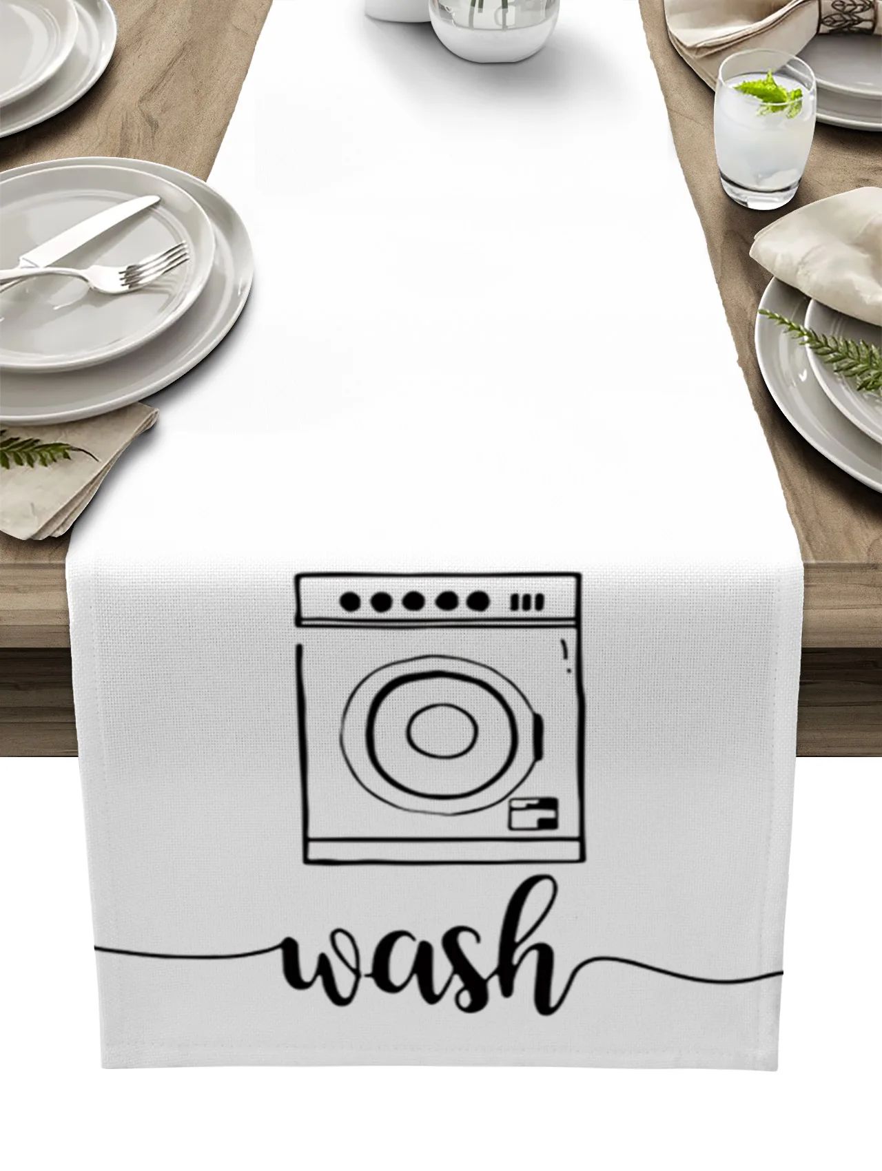 

Узорная линия для стиральной комнаты, машинная стирка, украшение для обеденного стола, декор для журнального столика, свадебное украшение д...