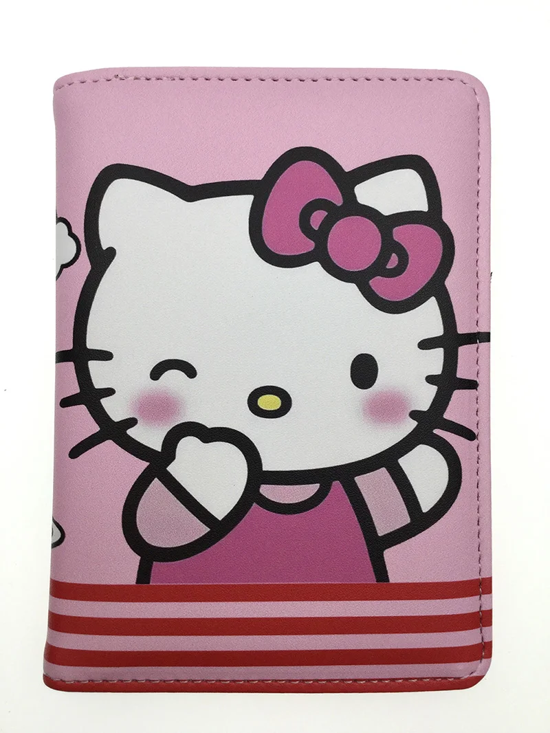 Кожаный чехол для паспорта с мультяшным рисунком Hello Kitty