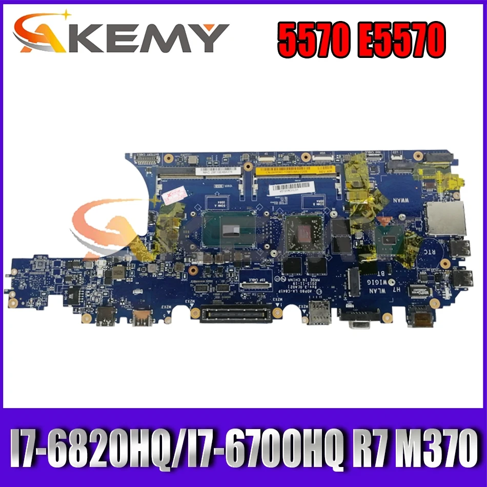 

FOR DELL Latitude 5570 E5570 Laptop motherboard With I7-6820HQ/I7-6700HQ CPU R7 M370 2GB-GPU ADP80 LA-C841P MB CN-0N98Y6 0GPDT3