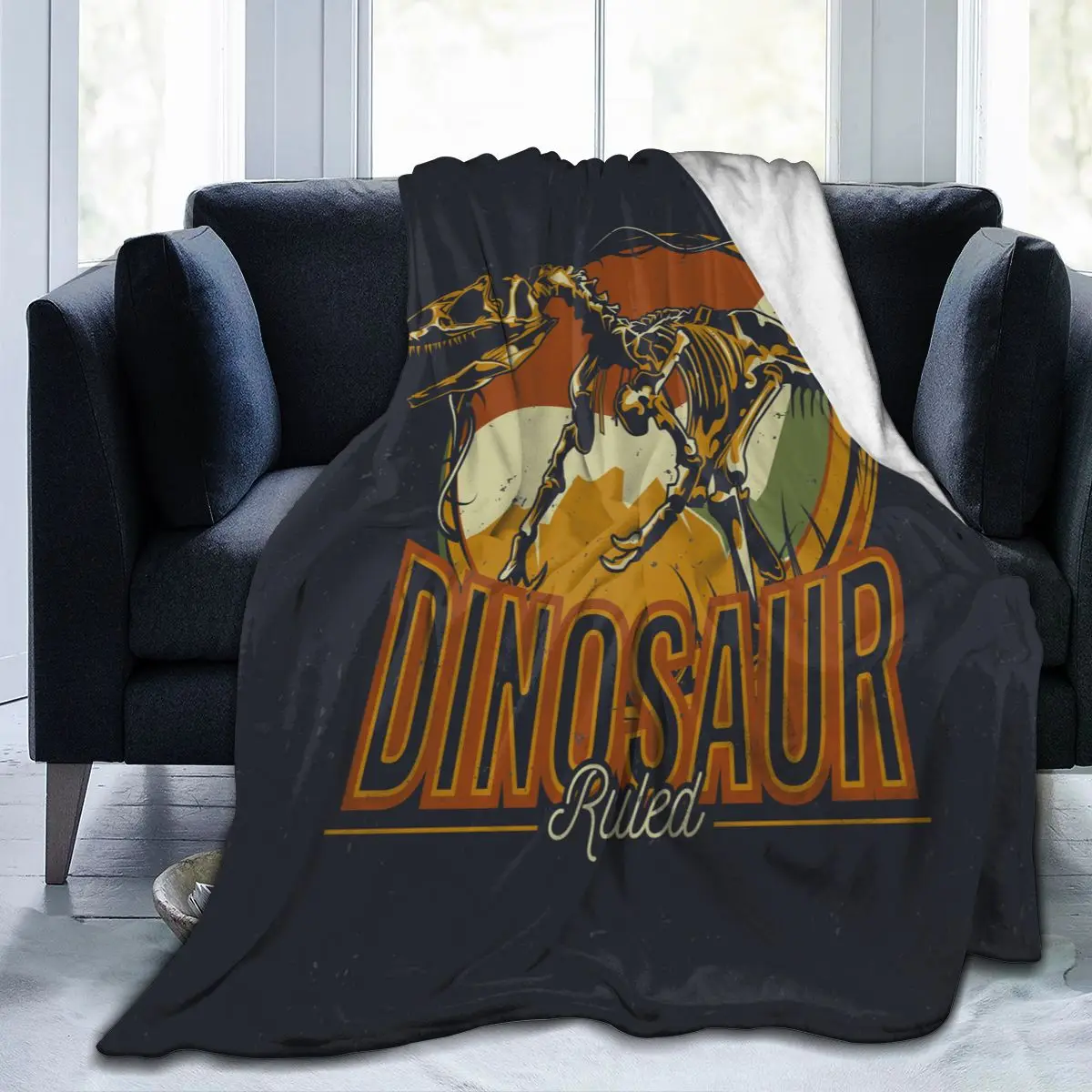 

Unique Blanket to Family Friends Aged Dinosaur Bones Durable Super Soft Comfortable for Home Gift Blanket