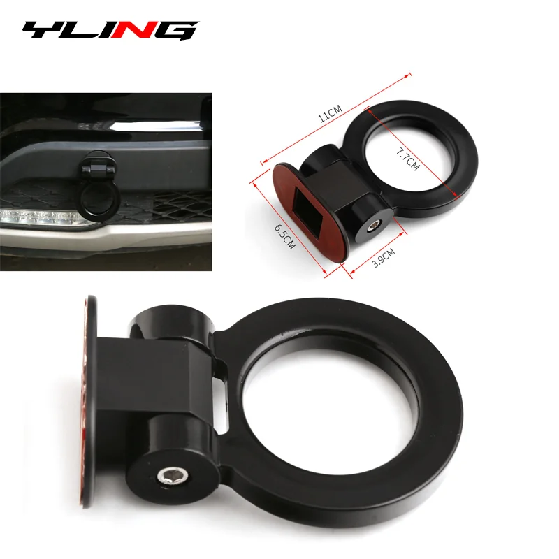 

ABS Universal Car Styling Auto Decoration Front Rear Bumper Tow Trailer Hook Sticker Loop Racing Ring Accessories
