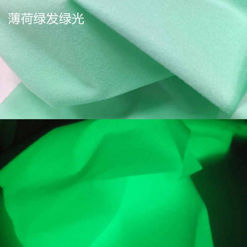 148cm Width Green Color Glow In Dark Fabric Reflective Velvet Luminous Crystal Cloth for Toys Fabric By The Yard Designer