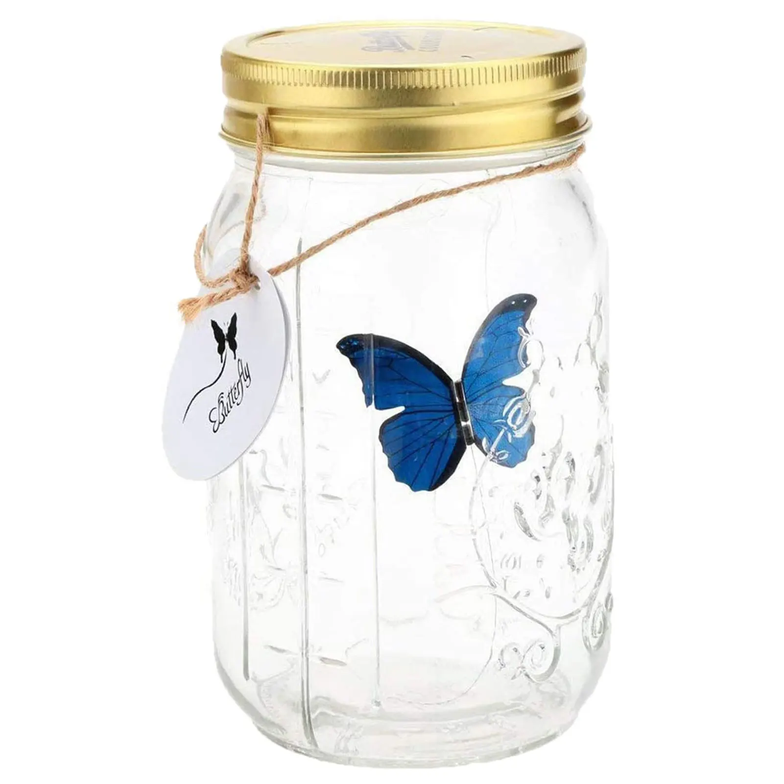 

Moving Butterfly Light Jar Realistic Appearance Vivid Shape for Outdoor Garden Decor