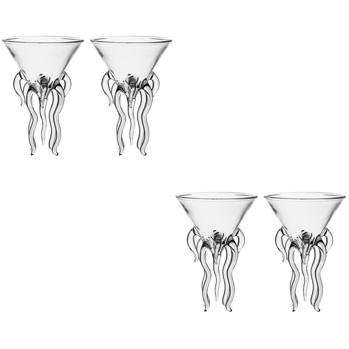 

Glasses Cup Goblet Martini Champagne Octopus Cocktail Goblets Red Crystal Whiskey Drink Beverage Espresso Set Water Mojito Party