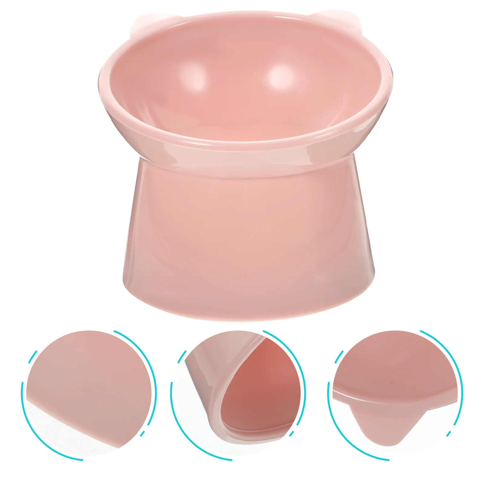 

Tilted Pet Feeder Bowls Food Indoor Cats Rabbit Raised Plastic Household Elevated