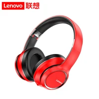 lenovo hd200 wireless bluetooth earphone computer headphone foldable over ear headset sports music earbuds 3 5mm aux in with mic