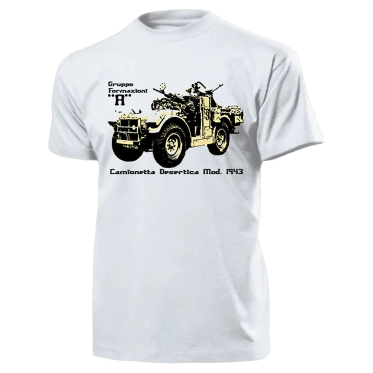 

Italy Army Training Group Desert Truck AS43 T-Shirt. Summer Cotton O-Neck Short Sleeve Mens T Shirt New S-3XL