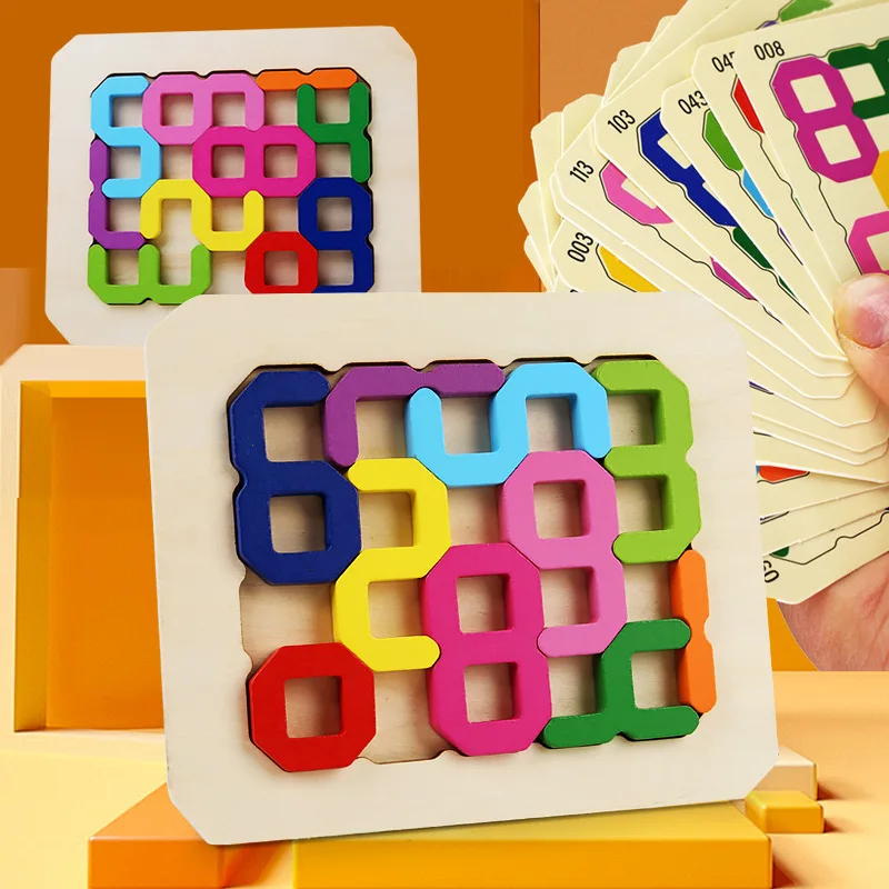 

Montessori Educational Toys Digital Battle Jigsaw Puzzle Children's Logical Thinking Training Wooden Baby 3-6y for Kids