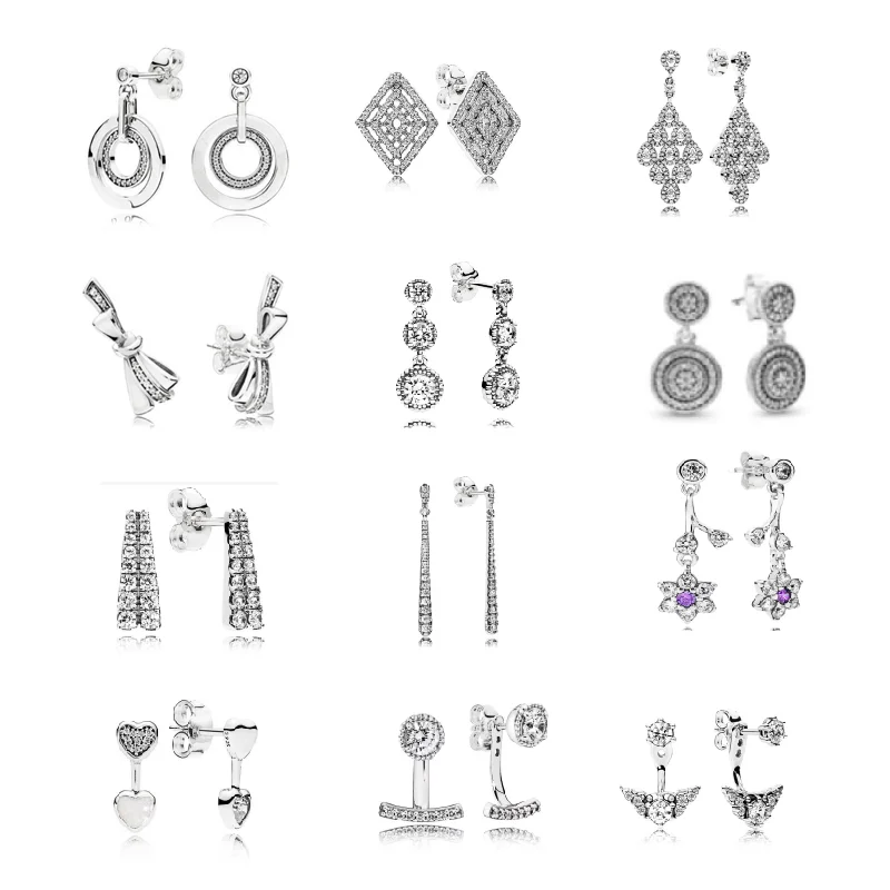 LR Stud Earrings Silver Authentic 925 Sterling Jewelry Korean Women's Jewelry Butterfly Designer Free Shipping Fashion