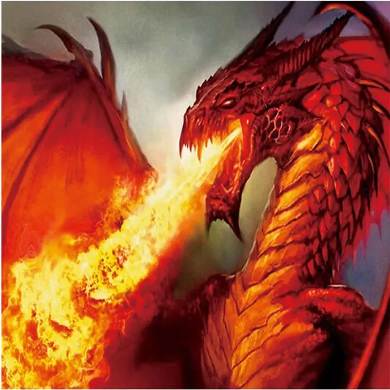 

2022 New section 5D Diamond painting Flying Dragon decorative living room viscous drill cross stitch feeding frame