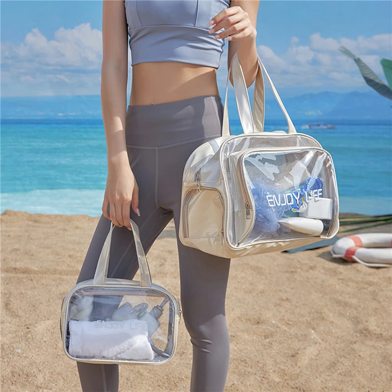 

Large Capacity Swimming Bag Waterproof Wash Bags Women Travel Transparent Makeup Pouch Cosmetic Storage Organizer