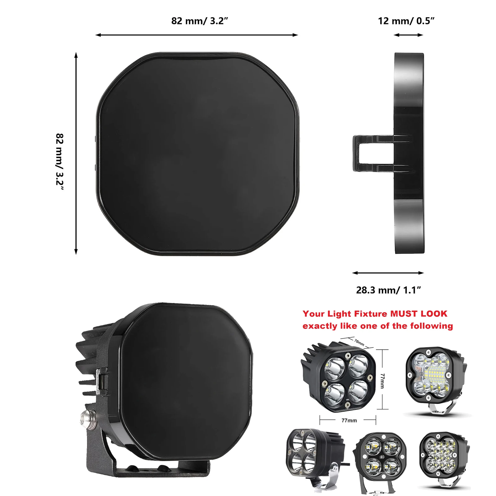 Защитная крышка для объектива 3 дюйма 40 Вт 4x4