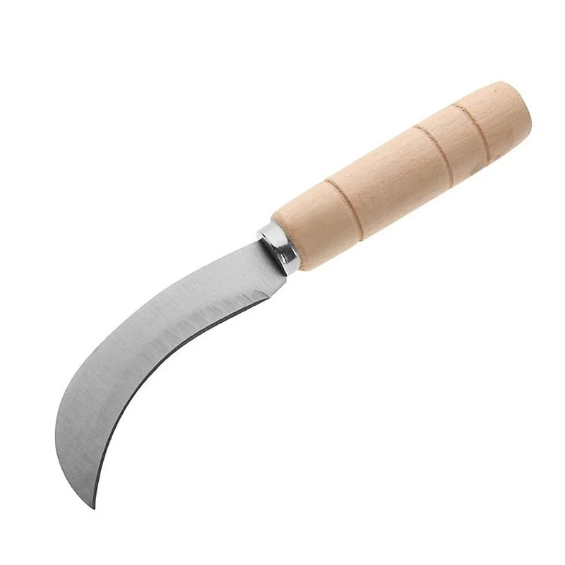 

Stainless Steel Fruit Knife Wooden Handle Peel Banana Small Scimitar Sharp Peeling Fruit and Vegetable Knives Wooden Scimitar