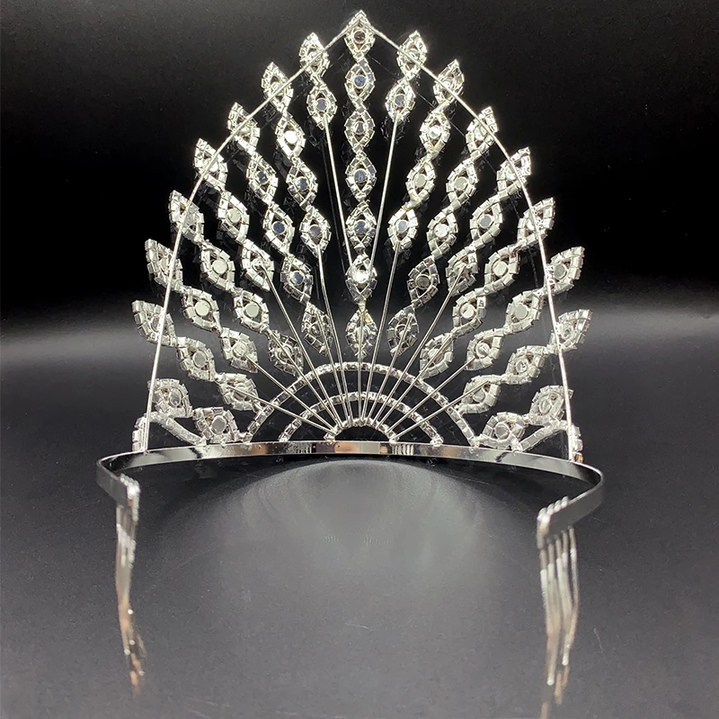 Wedding Tiaras and Crowns Large Tall Women Head Crown Beauty bridal Crown