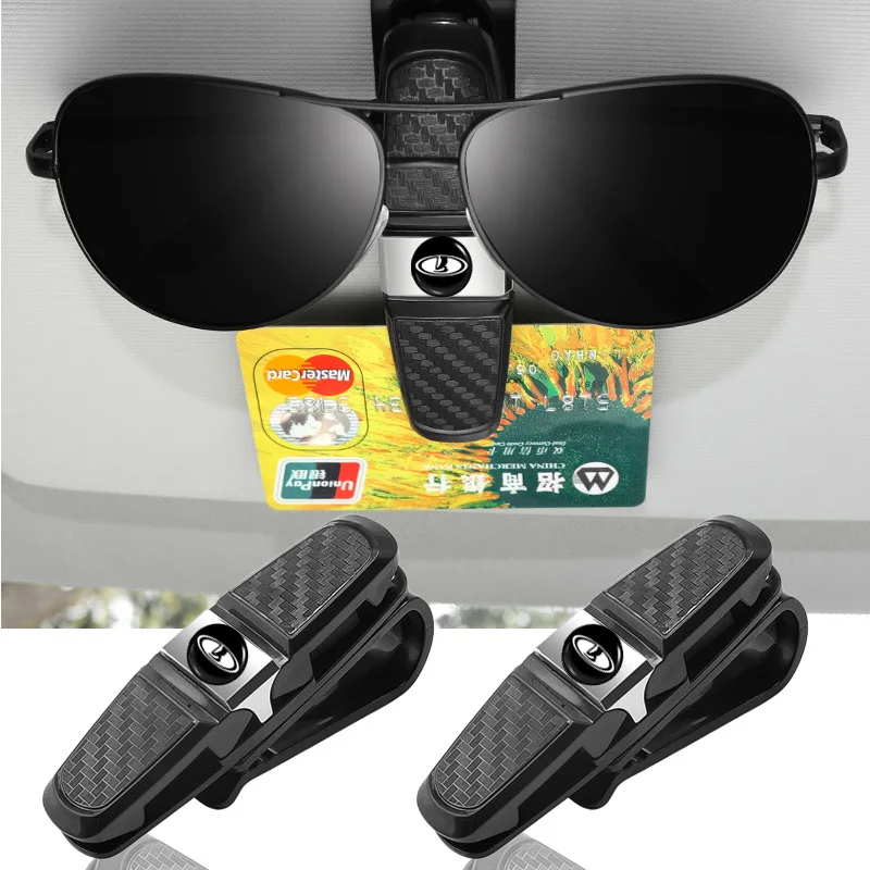 

1Pcs Car Sun Visor Sunglasses Holder Eyeglasses Clip for Lada 2105 Vesta Kalina 2 Xray Cross Niva 4x4 Parachoque Car Accessories