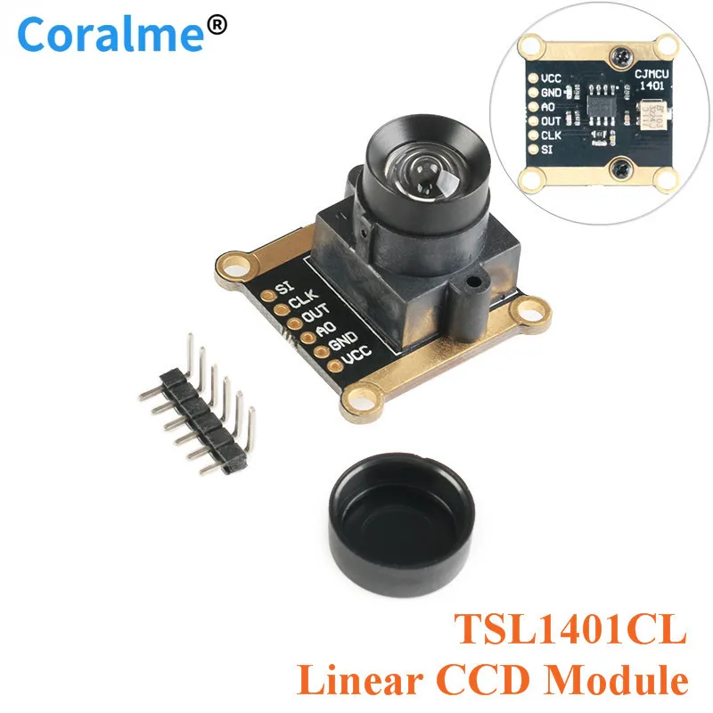 TSL1401CL Linear Sensor 128X1 CCD Camera Ultra Wide Angle Lens 120 Degree Black and White Line Tracking Module |