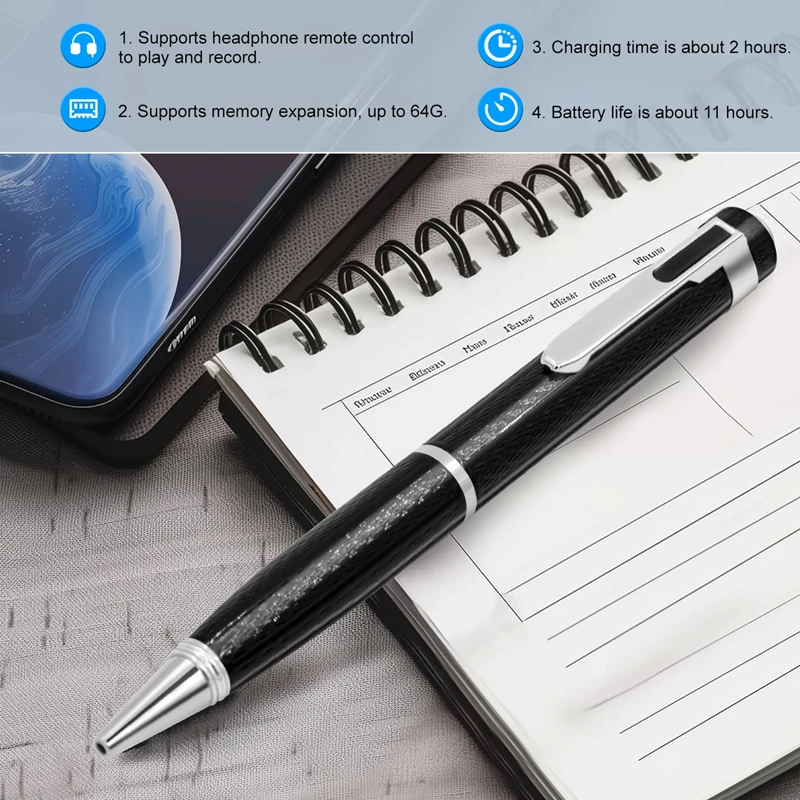 Цифровой диктофон 8 ГБ-128 ГБ профессиональная аудиозапись шумоподавление MP3-плеер