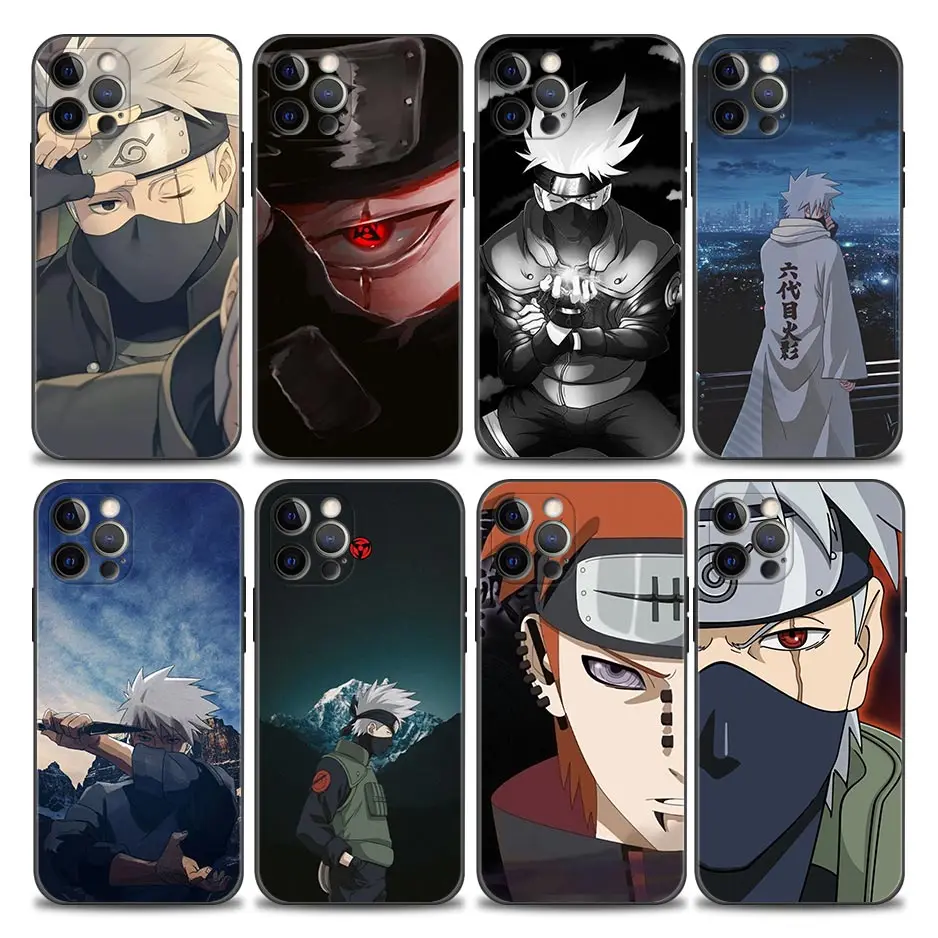 

Japan Anime Kakashi Pain Phone Case for iPhone Apple 11 12 13 Pro Max 7 8 SE XR XS Max 5 5s 6 6s Plus Black Soft Silicone Case