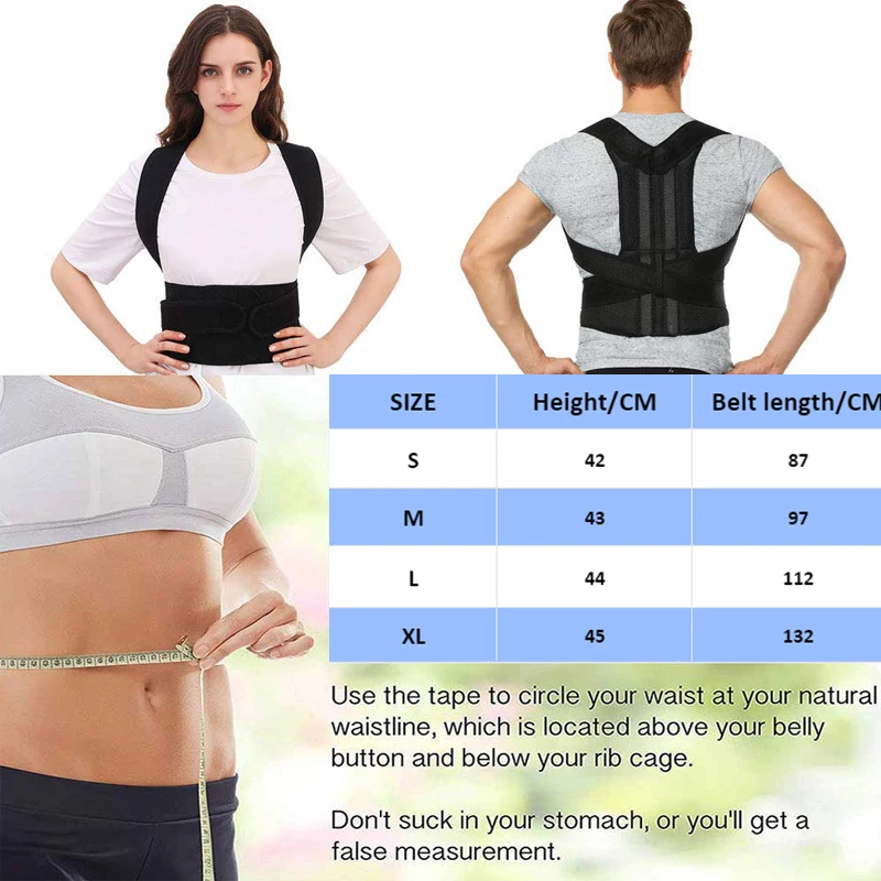 Back Posture Corrector Back Brace for Scoliosis Therapy Corset Spine Support Belt Lumbar Back Posture Back Brace with Bandage