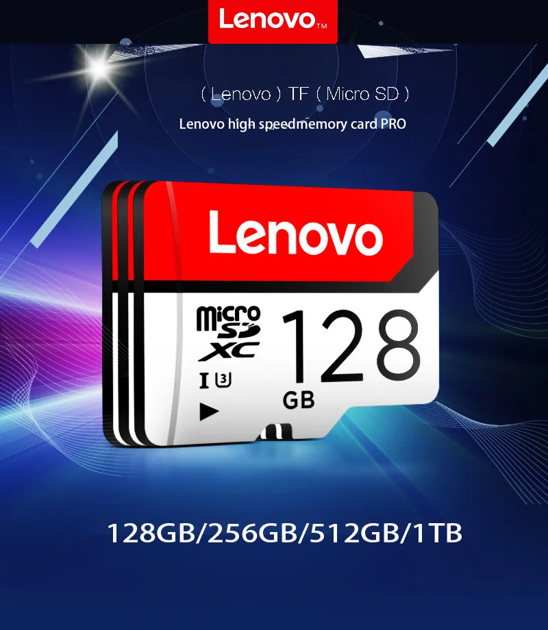 

Original Lenovo Memory Card 128GB Flash Mini Micro SD Card 32GB 64GB 256GB 512GB Class 10 High Speed Micro TF Card 64 Gb MicroSD