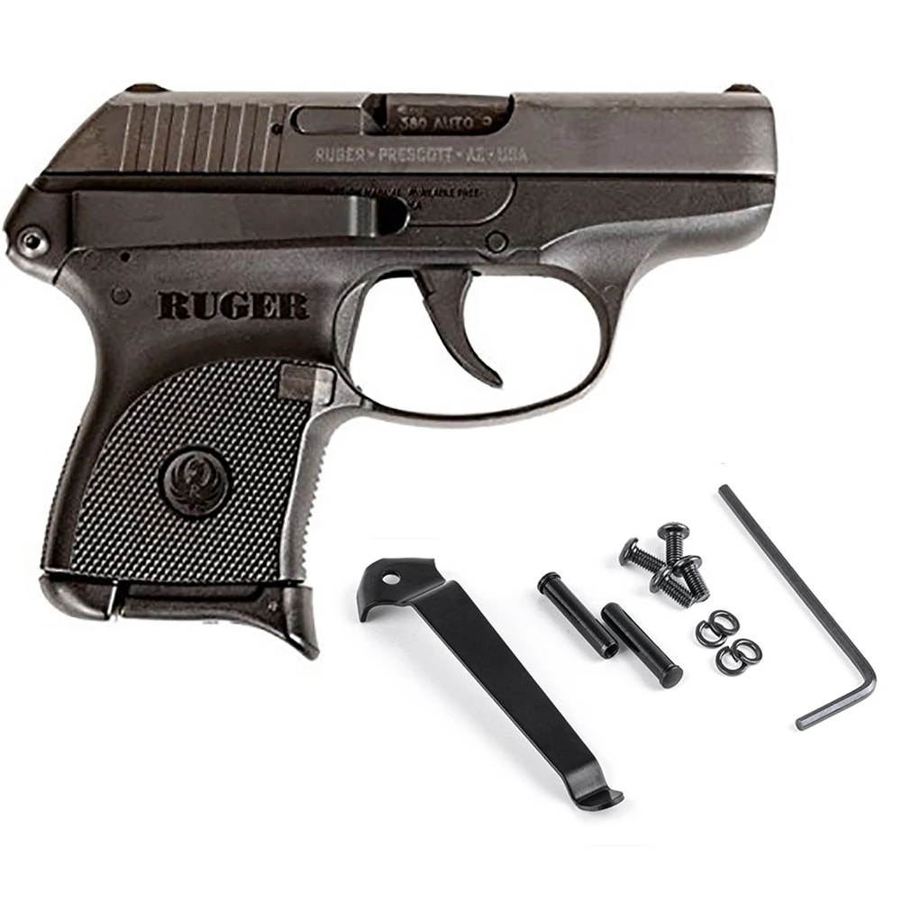 

IWB Low Profile Slim Gun Belt Clip for Ruger LCP.380 Minimalist Inside Waistband Concealed Carry Holster (Right-Side)