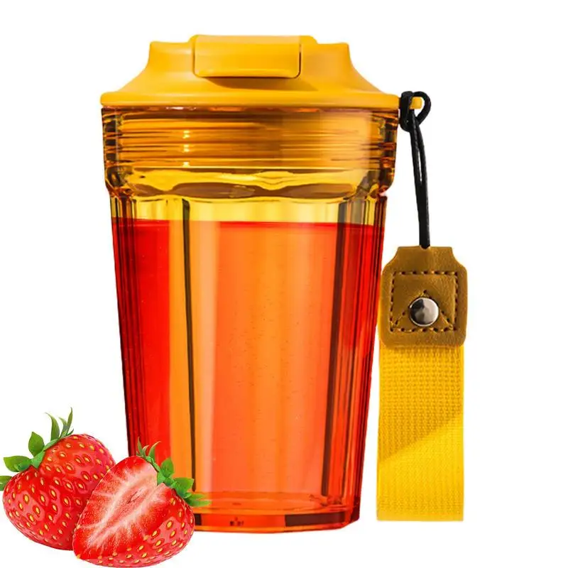 

Beautiful Water Bottle Portable Water Bottle With Straw & Lid 400ml Spill-Proof Durable Kids Water Cup Reusable PP Water Bottle