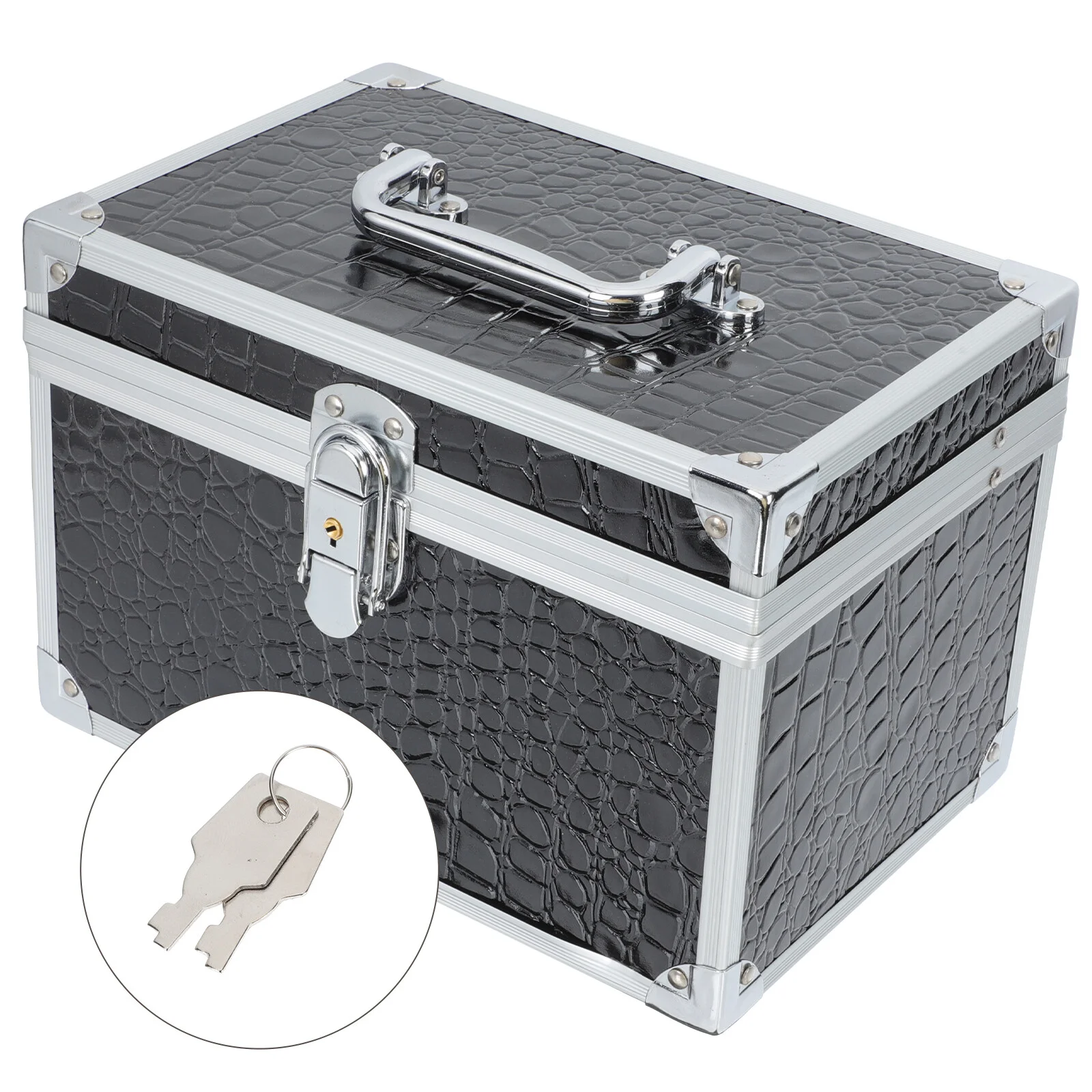 

Pedicure Kit Tool Box Makeup Organizer Container Technician Supply Aluminum Handheld Storage Travel