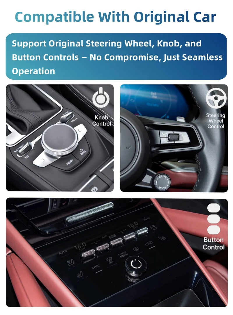 Фото Беспроводной интерфейсный модуль Dinpei для CarPlay и Android Auto   MIB3 A4 2020-2023 Дисплей с функцией Mirror Link и камерой №5