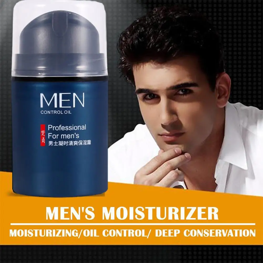 

50ml Men's Time Refreshing Moisturizer Hydrating Care For Pore Contraction Oil Control Balance Men's Face Cream Facial Care