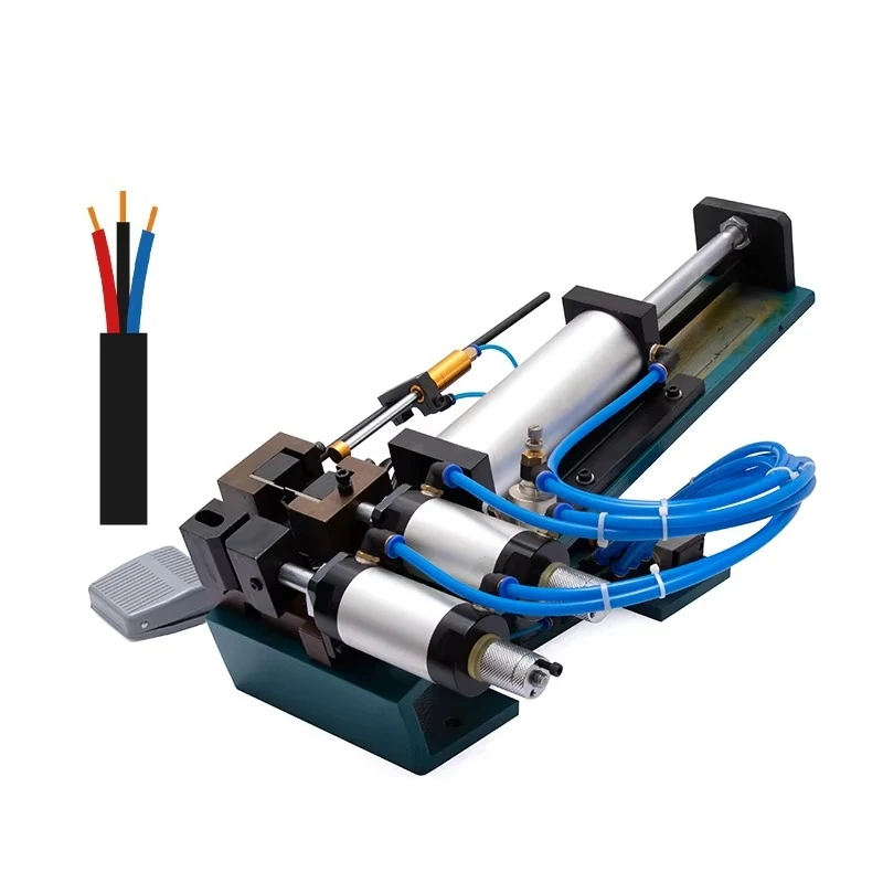 Фото Пневматическая полуавтоматическая электрическая машина для зачистки медных кабелей и проводов (диаметр 0-15 мм) – недорогая, но мощная №1