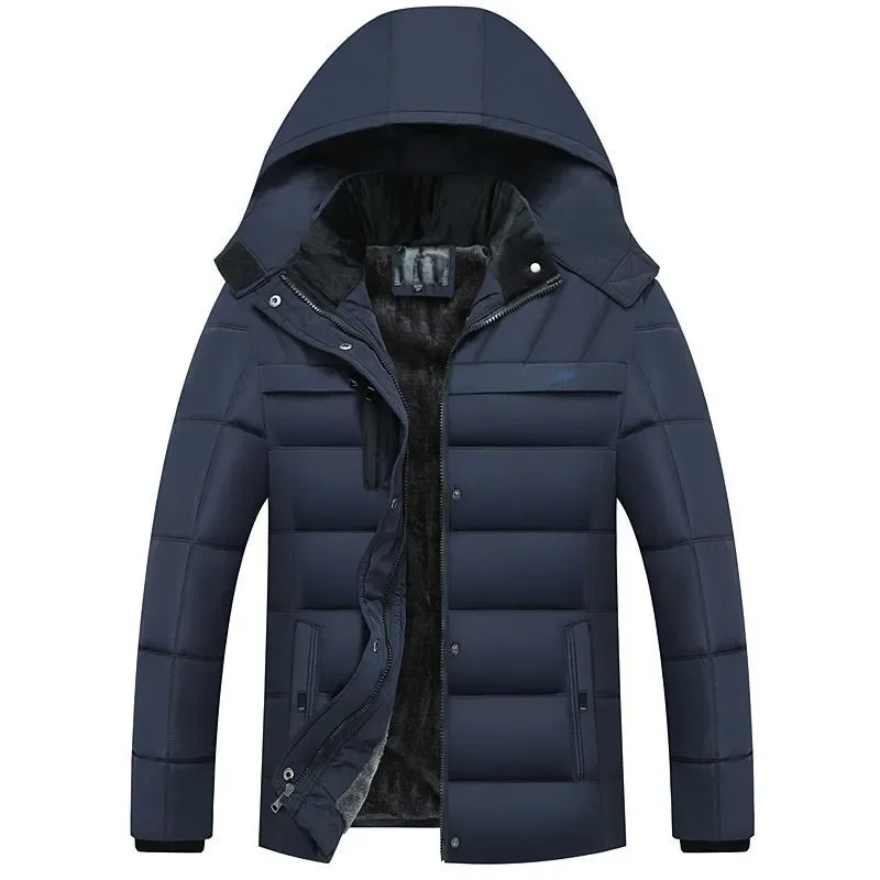 Пуховое хлопковое стеганое пальтоМужская зимняя куртка для среднего и пожилого