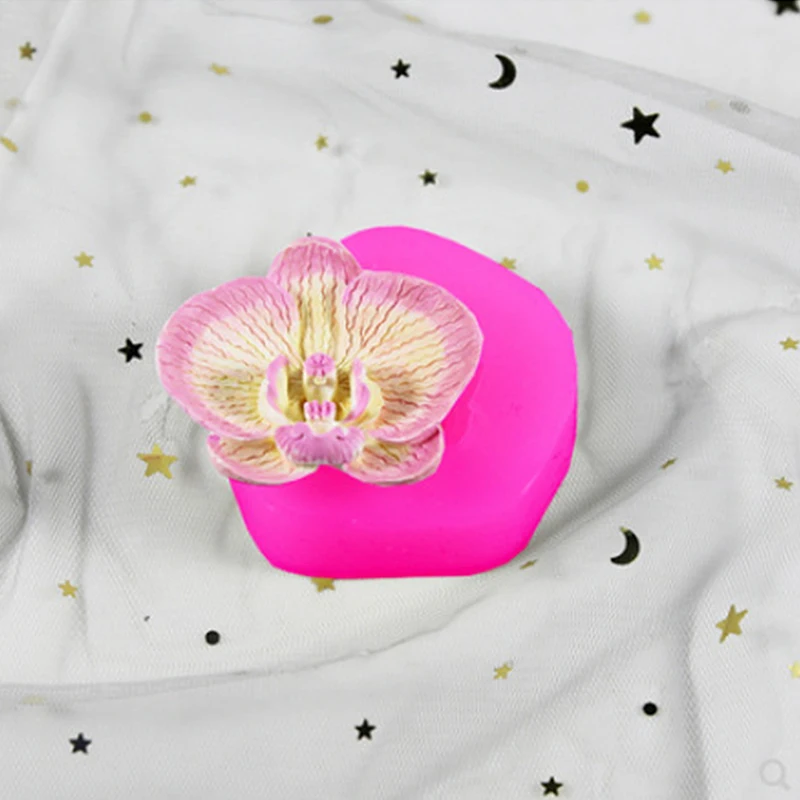 

Butterfly Orchid Shape Silicone 3D Soap Mold Cupcake Jelly Fondant Cake Mold Candle Making Mold Home Decoration Baking Tool