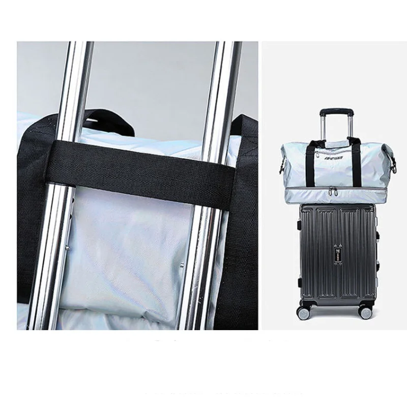 New Women Fashion Travel Bag Waterproof Sports Yoga Bag Female Gym Fitness Handbags Men's Wet and Dry Separation Shoulder Bags