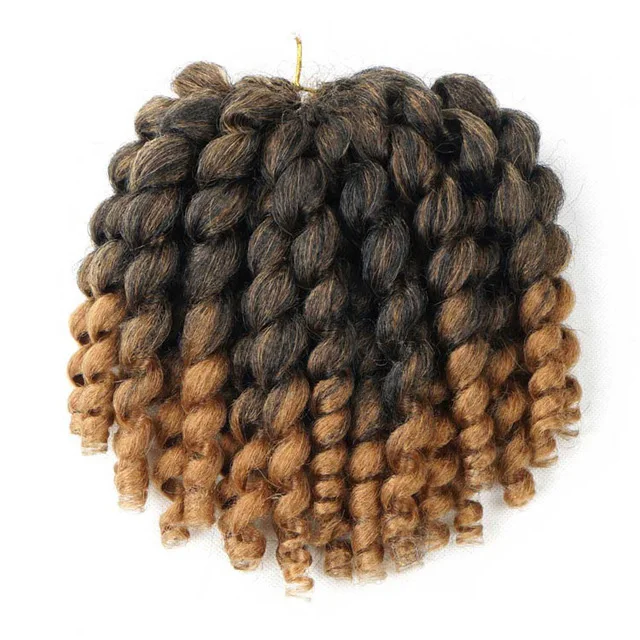 

6 Inch Jumpy Wand Curl Crochet Braids Afro Jamaican Bounce Crochet Hair Synthetic Ombre Braiding Hair Extensions For Black Women